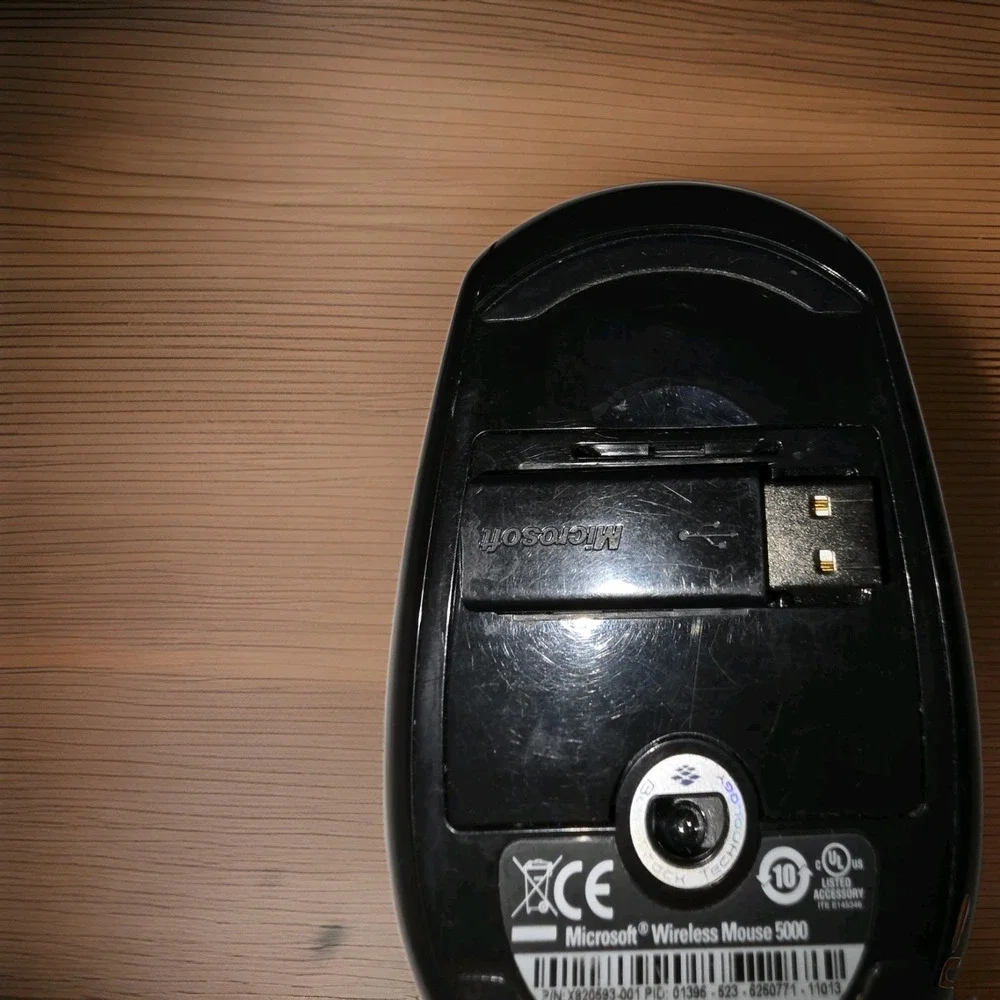 Microsoft Wireless Mouse 5000 with Dongle Model 1387 Tested & Works